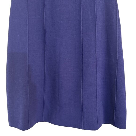 Jennifer Tattanelli Womens Navy Blue Virgin Wool Zip-Up Short Sleeve Mini Size 8 - Picture 4 of 8